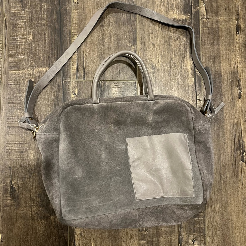Clare V Claude Grey Suede